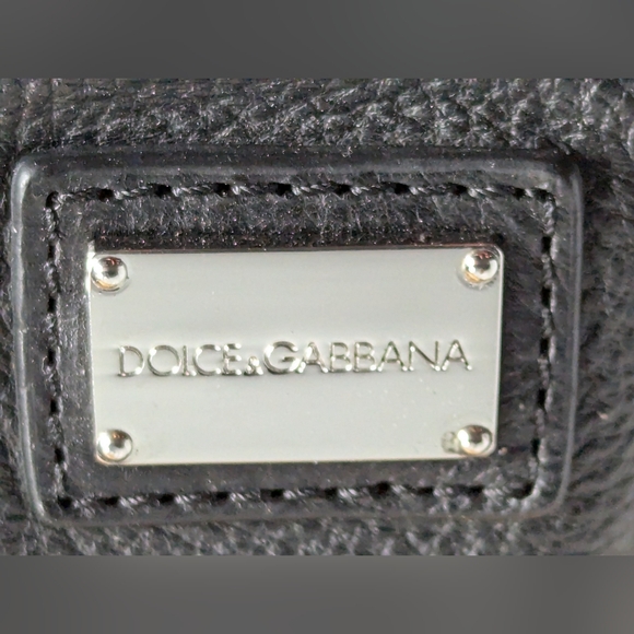 D&G Dolce& Gabbana Leather Duffle Luggage Black travel bag - Picture 14 of 15